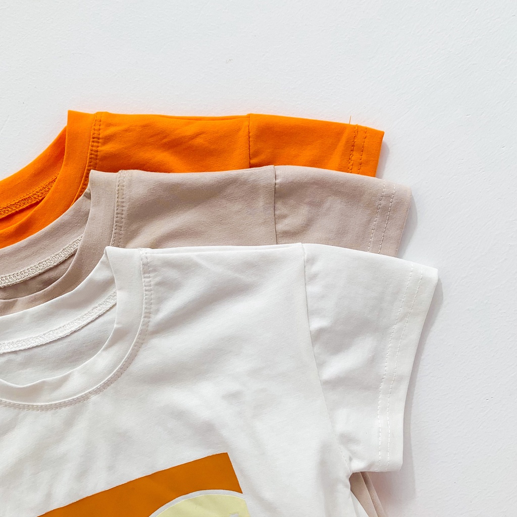 Bộ áo liền quần cotton tay ngắn dáng rộng in họa tiết chữ cái thời trang mùa hè dành cho trẻ sơ sinh