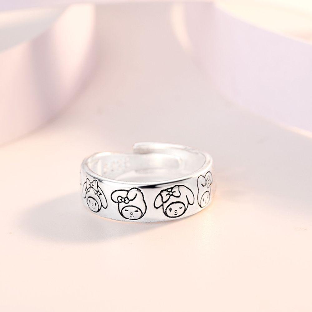 Nhẫn Hở Họa Tiết Cún Kirby Phong Cách Hàn Quốc Có Thể Điều Chỉnh