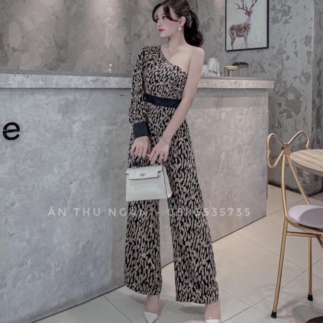 Jumsuit quần dài lệch vai sang chảnh