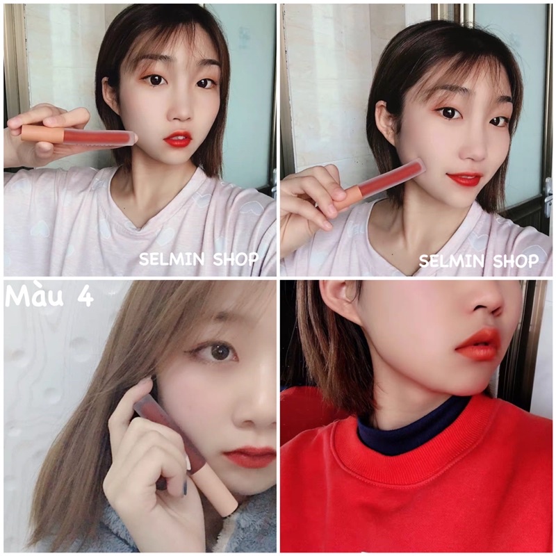 Son Kem Lì Siêu Mềm Mịn Môi, Lâu Trôi, Tông Màu Cổ Điển Lip Glaze Dupe Merzy Hot Douyin