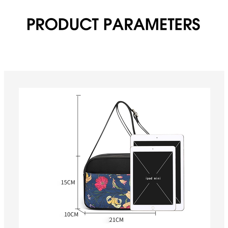 Túi Đeo Chéo Vuông Nhỏ Nhiều Ngăn Chống Nước Thời Trang Phong Cách Mới