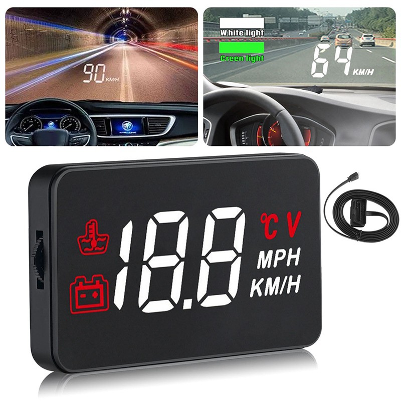 Car Hud Head Up Obd2 Gps Display Speed Warning Device A100