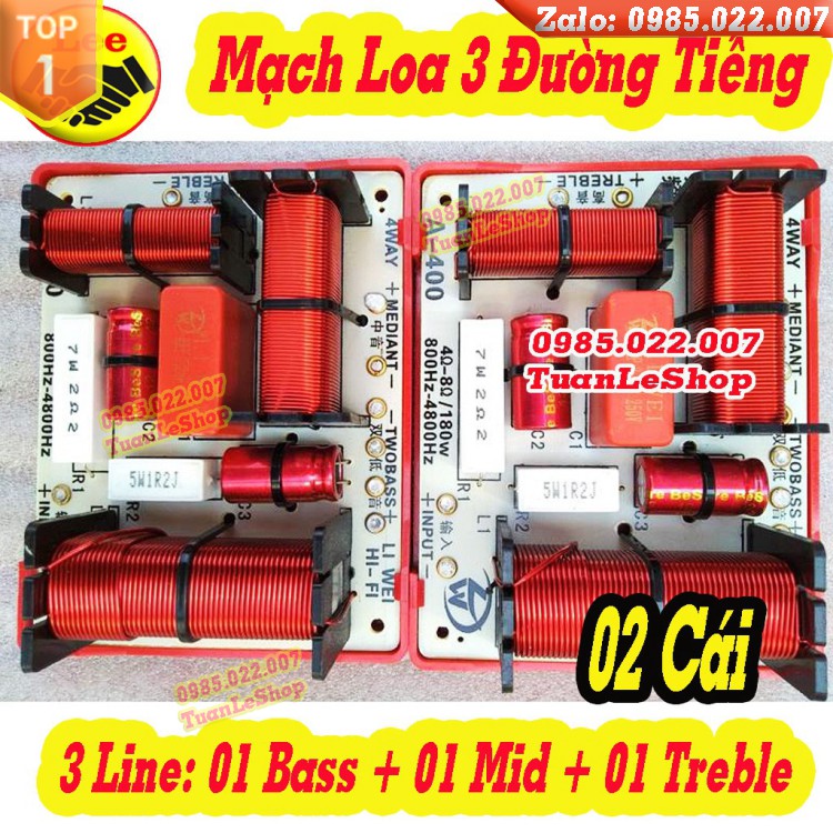 MẠCH PHÂN TẦN 3 ĐƯỜNG TIẾNG LWA400 –GIÁ 01 CẶP- ( BASS + TRUNG + TREBLE)