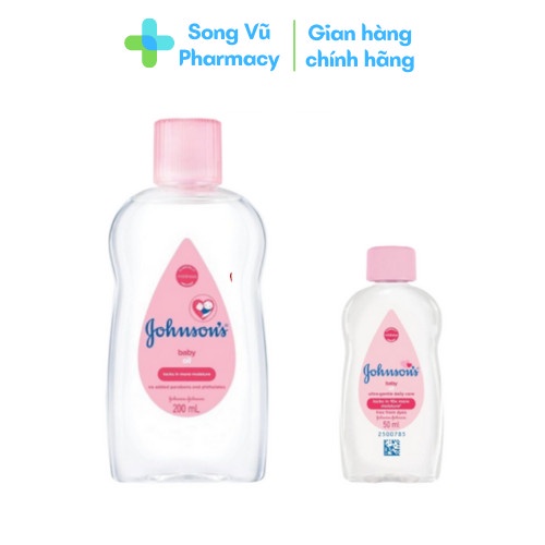 Dầu massage dưỡng ẩm Johnson's Baby Oil 50ml, 125ml & 200ml