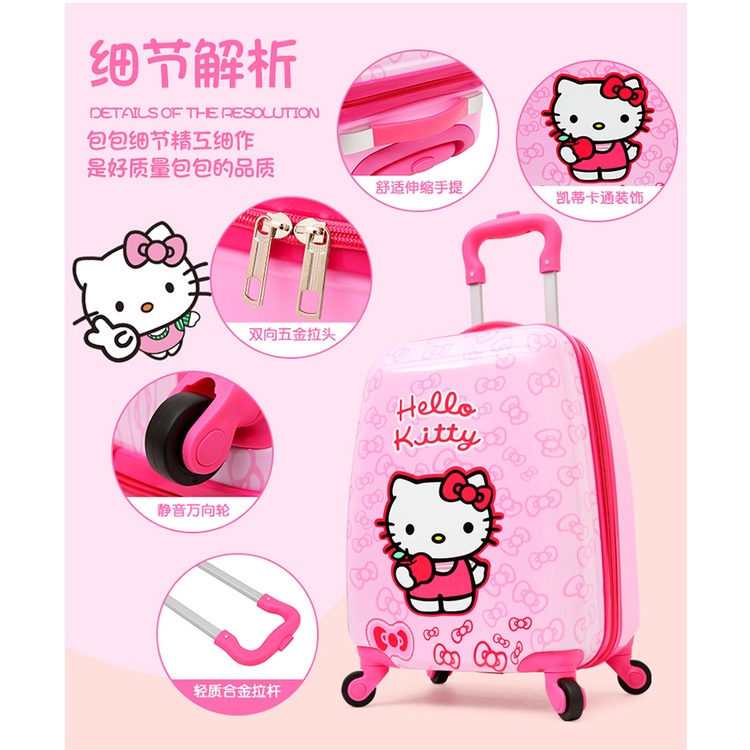 [FREESHIP]❤Vali kéo cho bé in 2 mặt❤SIZE TO🌺Đủ mẫu vali bé trai bé gái du lịch elsa kitty SIÊU NHÂN