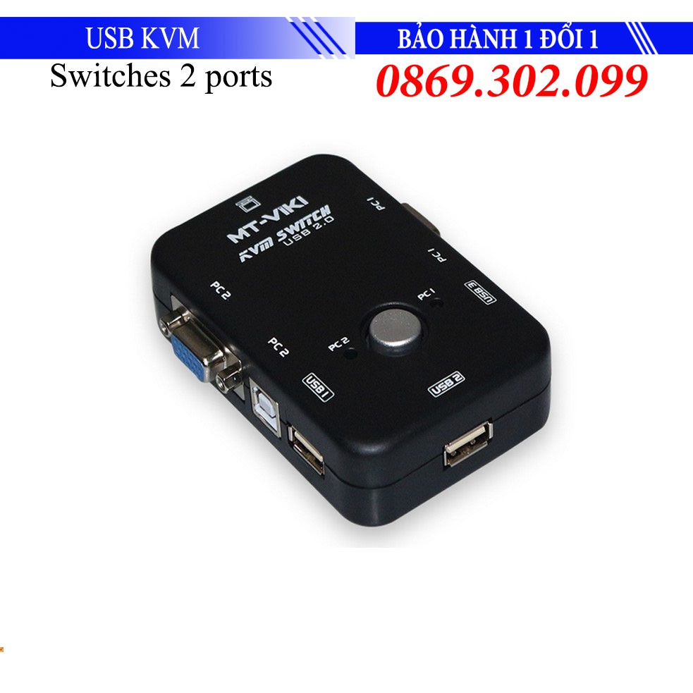 USB KVM Switches 2 ports MT- VIKI (Đen)