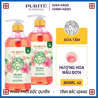 Combo 2 Sữa Tắm Hoa Mẫu Đơn Purité 850ml/chai