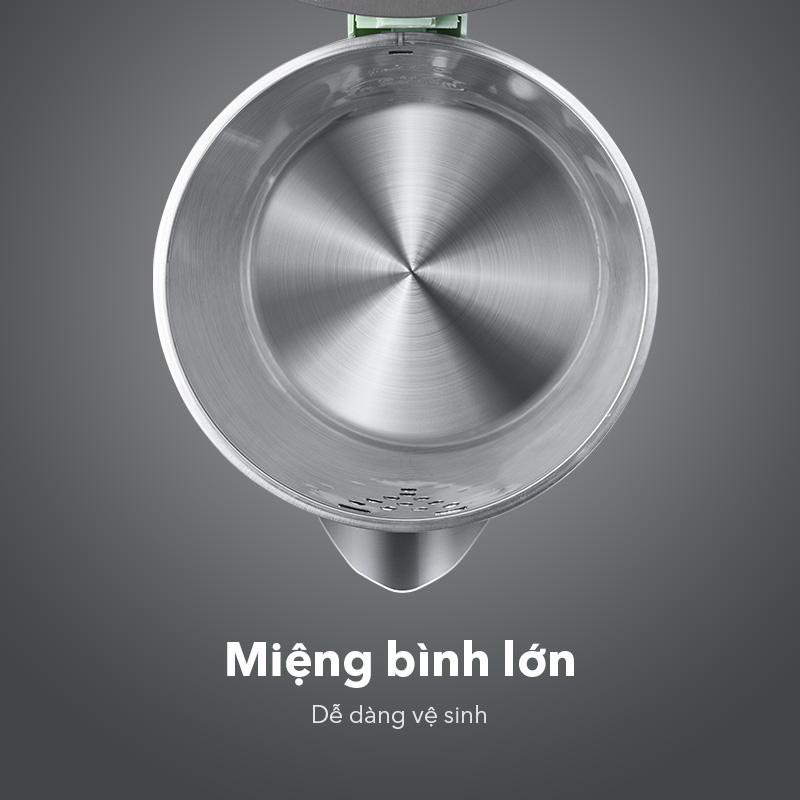 Ấm đun siêu tốc SAMONO SW-R1 2 lớp chống nhiệt công suất 1500W dung tích 1.8L inox 304 - Chính Hãng Bảo hành 12 tháng