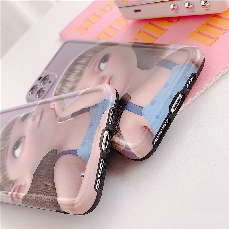 Ốp lưng iphone Biểu cảm cô bé 5/5s/6/6plus/6s/6splus/7/7plus/8/8plus/x/xr/xs/11/12/pro/max/plus/promax - Awifi  U3-14 | BigBuy360 - bigbuy360.vn