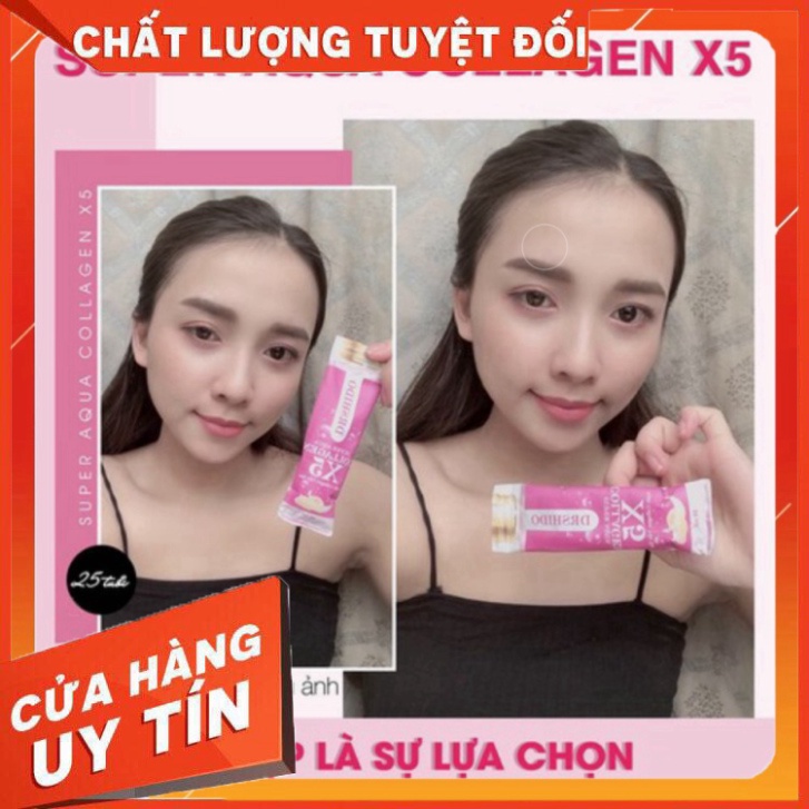 Sale [CHÍNH HÃNG] Supper Aqua Collagen X5, Nước Collagen Yến Sào, Trẻ Hóa Làn Da, Tươi Sáng, Căng Mịn, Săn Chắc PTS