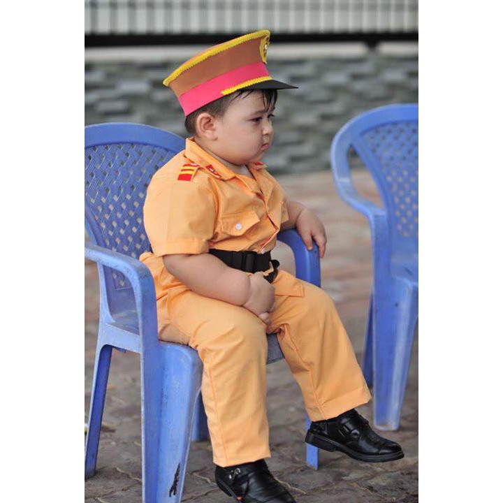 Quần áo cảnh sát trẻ em đầy đủ phụ kiện - Hàng Xưởng may