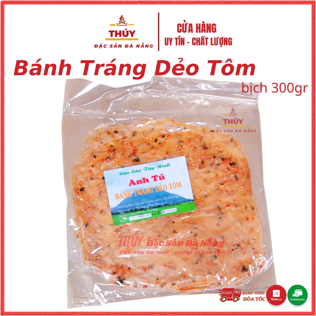 BÁNH TRÁNG DẺO TÔM TÂY NINH ( luôn bị cháy hàng) bịch 320gram