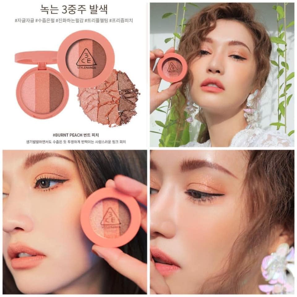 Phấn Mắt 3CE Triple Shadow 3 màu hộp tròn