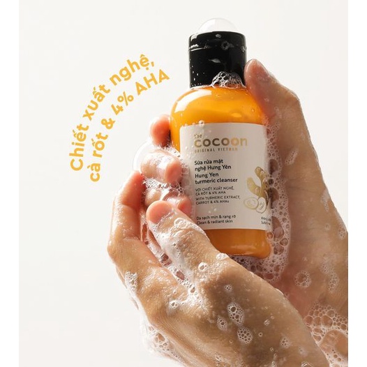 [Combo] Sữa rửa mặt nghệ Cocoon Nước cân bằng nghệ Cocoon 140 ml rạng rỡ sáng da