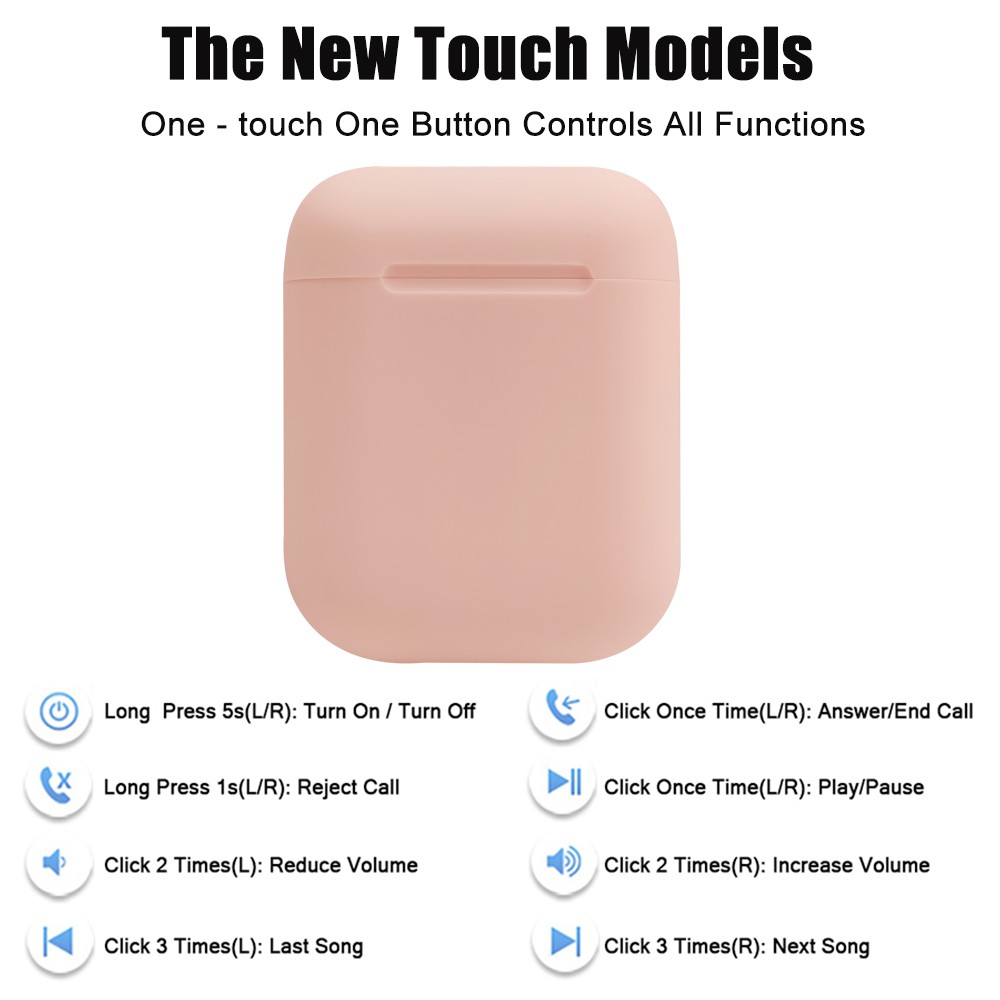 Tai Nghe Không Dây I12 Kết Nối Bluetooth 5.0 | BigBuy360 - bigbuy360.vn