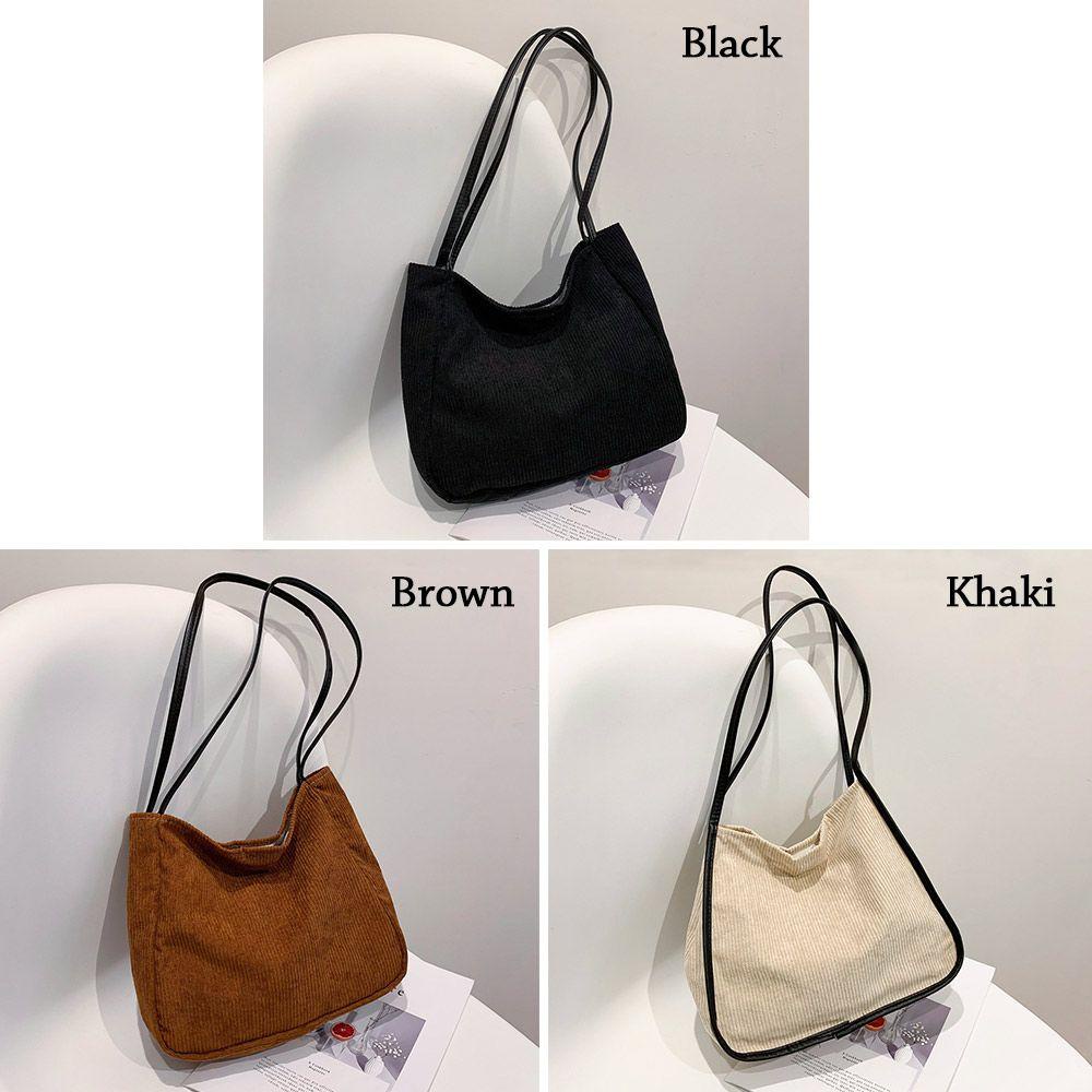 Túi Tote Đeo Vai Cỡ Lớn Chất Liệu Nhung Kẻ MIHAN1 Cho Nữ