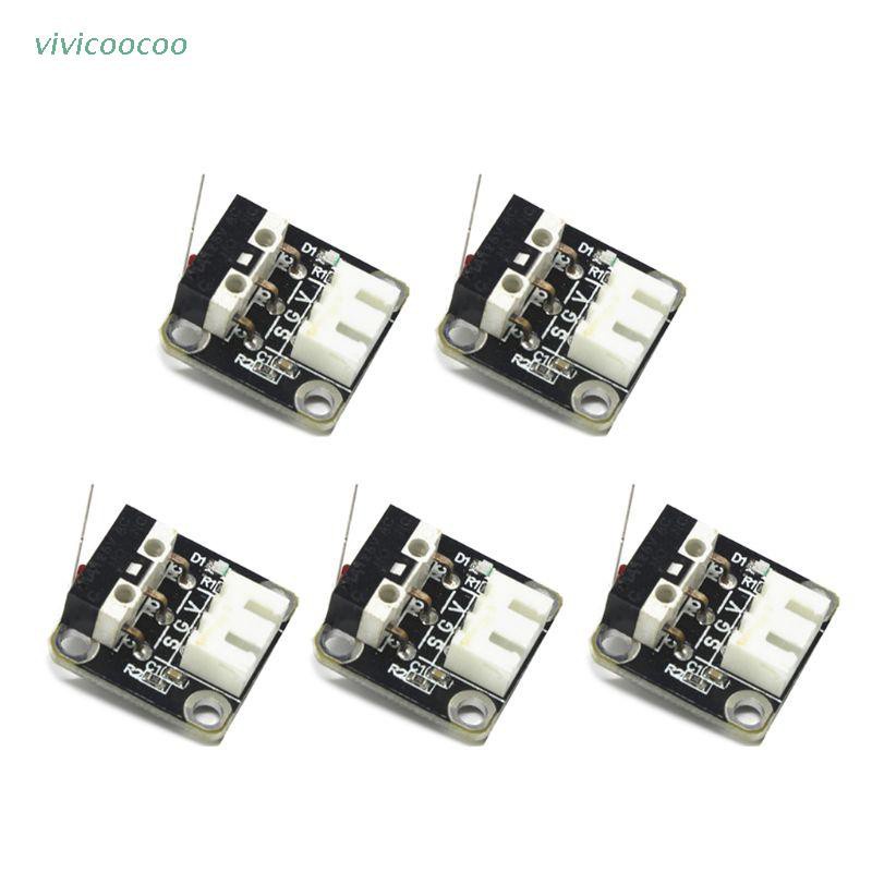 VIVI   5Pcs 3D Printer Accessories X/Y/Z Axis End Stop Limit Switch 3Pin N/O N/C Control Easy to Use Micro Switch for CR-10 Series Ender-3