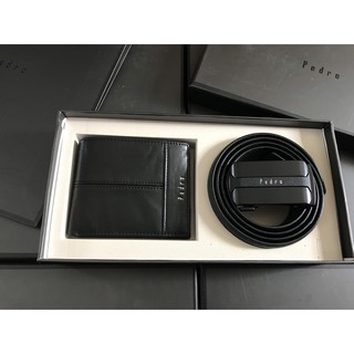 Set ví dây nịt Pedro XUẤT XỊN full box và túi giấy hãng ( Có Hộp)