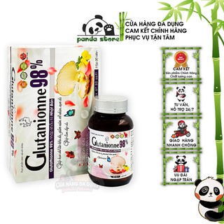 Viên uống trắng da Glutanionne 98% bổ sung Collagen và Glutathione giúp đẹp da giảm nám chống lão hoá cân bằng nội tiết