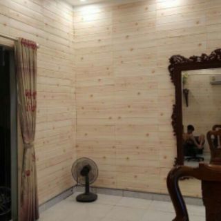 Xốp dán tường giả gỗ ship rẻ