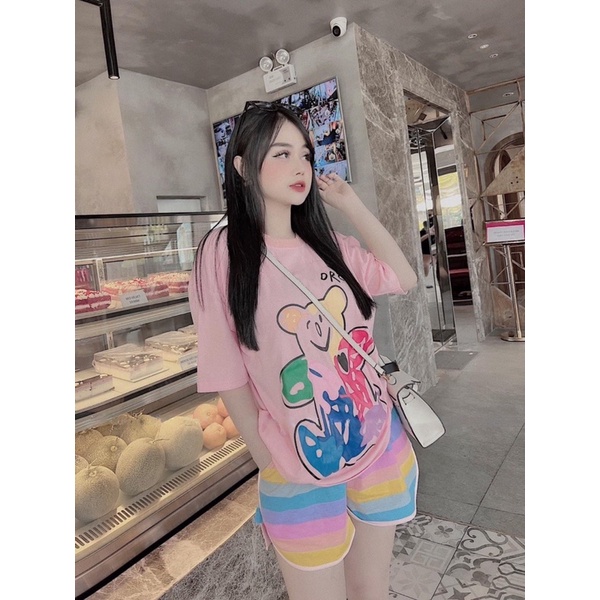Bộ đùi gấu quần sọc màu siêu yêu,hàng loại 1 chuẩn mẫu đẹp như hình