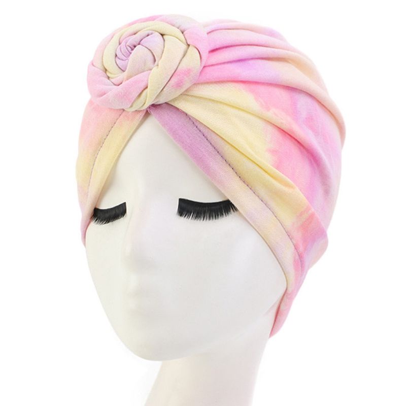 Mũ Turban Thắt Nút Xoắn Màu Neon Phong Cách Boho Cho Nữ