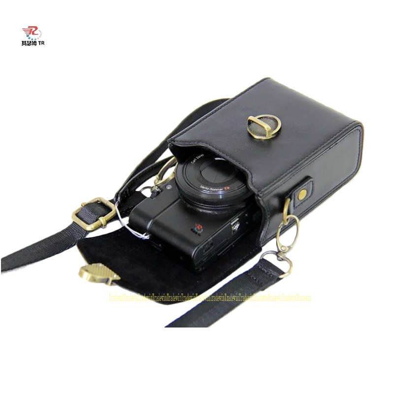 Túi Đựng Camera Bằng Da Pu Có Dây Đeo Vai Cho Máy Sony Zv1