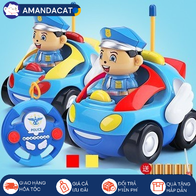 [Hàng sẵn] Xe Ô Tô Điều Khiển Từ Xa Hình Cảnh Sát - Có Đèn Xe Và Nhạc - Nhựa ABS Cao Cấp An Toàn Với Trẻ Em