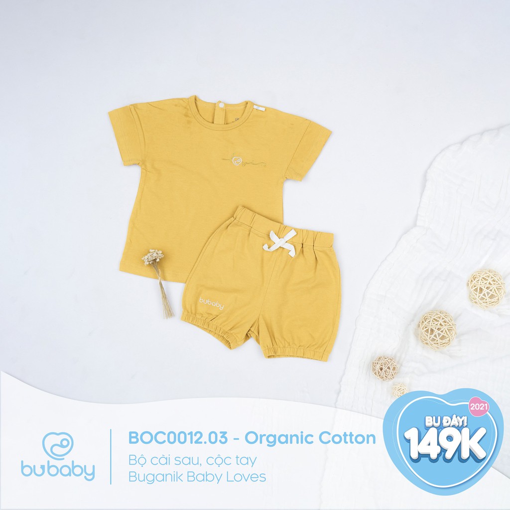 Bộ Quần ÁO BUBABY Cài Sau Cộc Tay Baby Loves