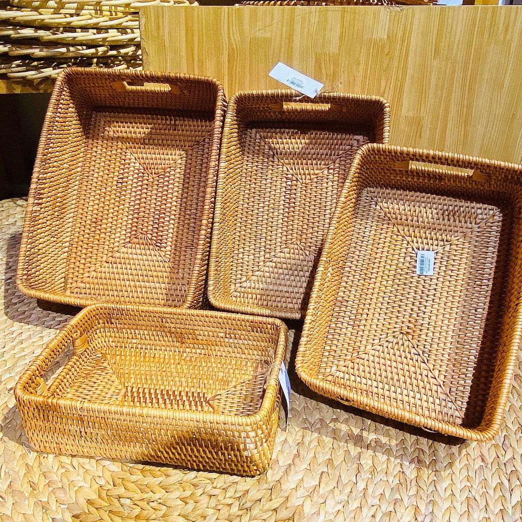 Rổ mây tay cầm 4 size