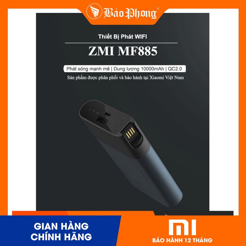  Pin dự phòng phát wifi XIAOMI Zmi 4G Wireless Router Power Bank 10000 mAh- Chính hãng