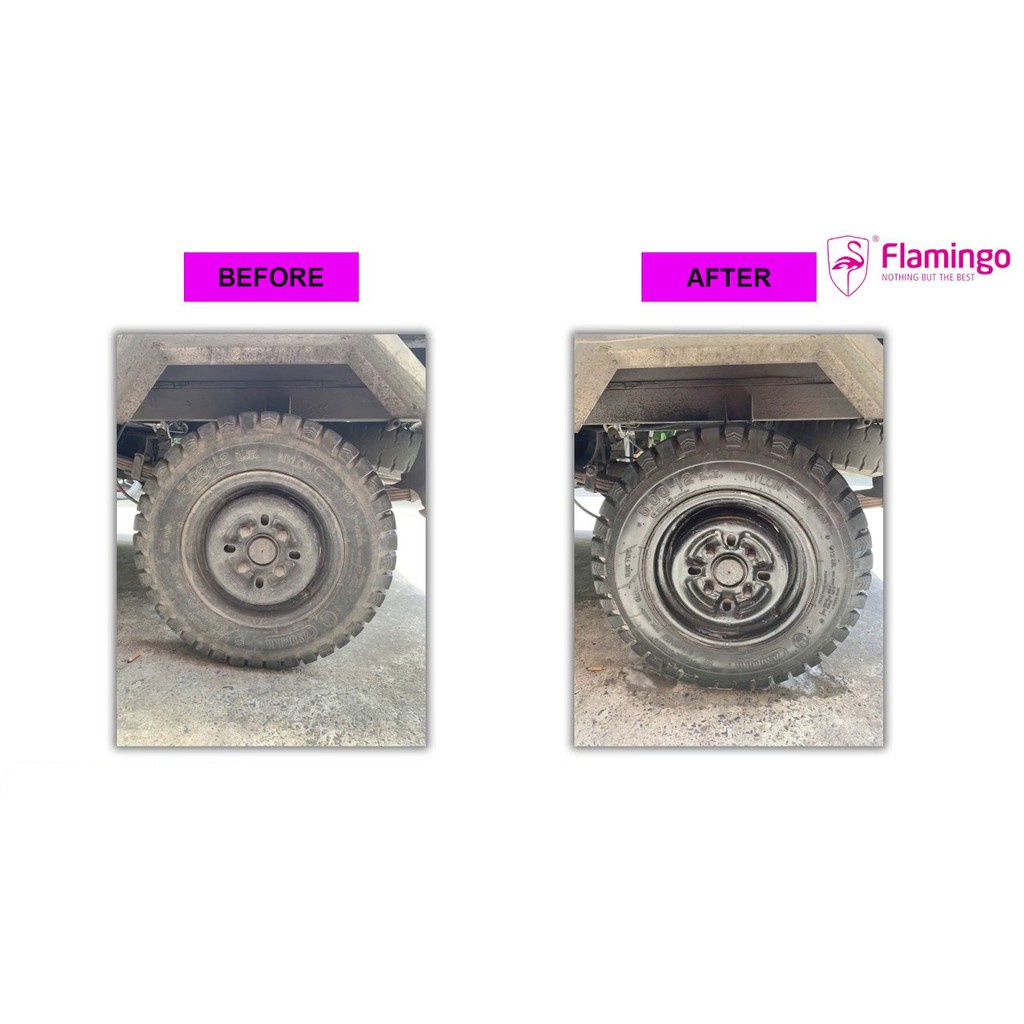 Dưỡng lốp ô tô bảo vệ phục hồi lốp đen như mới xịt bóng lốp ô tô xe máy Flamingo Mitauto