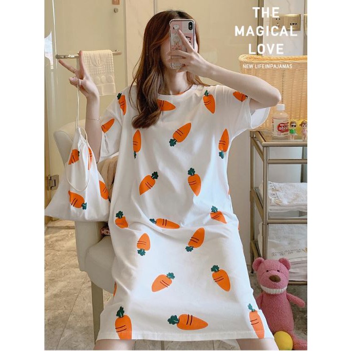 Váy ngủ kute chất mềm mịn mát họa tiết dễ thương KARUL | BigBuy360 - bigbuy360.vn