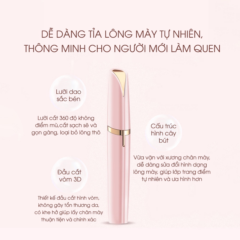 Bút tỉa lông mày tích điện FlawlessBrows, máy tỉa lông mày thẩm mỹ cao cấp