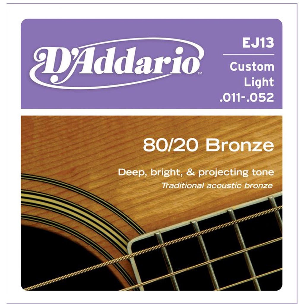 Dây đàn guitar acoustic D'ADDARIO  80-20 11-52 EJ13 -Việt Thương Music