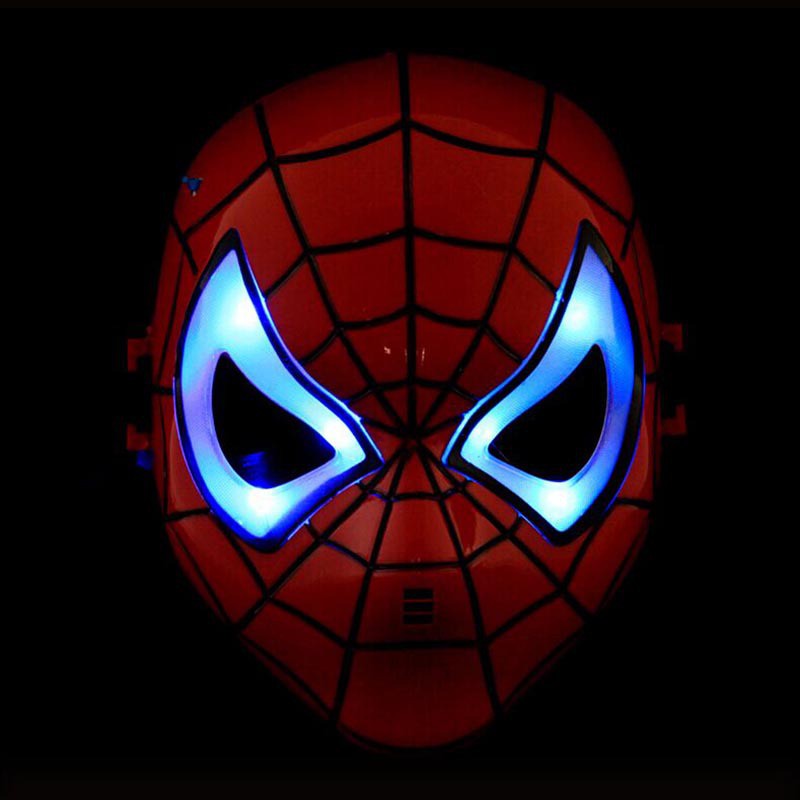 Mặt nạ người nhện - mặt nạ siêu nhân nhện Spider Man có đèn phát sáng hóa trang Trung thu , Halloween cho bé Rio Store