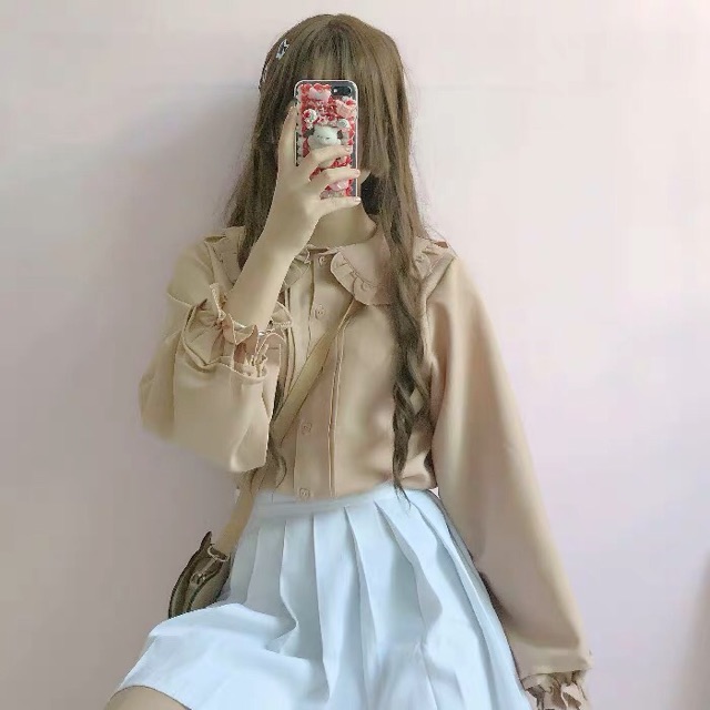 [có sẵn] Áo sơ mi blouse Lolita tay dài nhiều màu