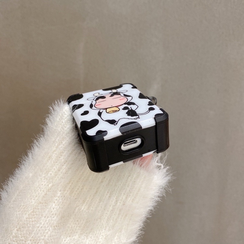 Case Airpod 1/2/Pro Hình Bò Sữa Cu Shin