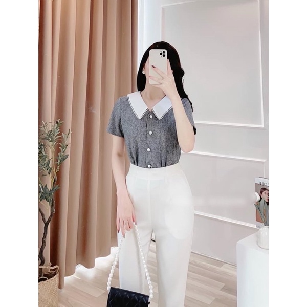Áo sơ mi kiểu g245 có BIGSIZE dễ phối đồ kiểu dáng đẹp trẻ trung sang trọng