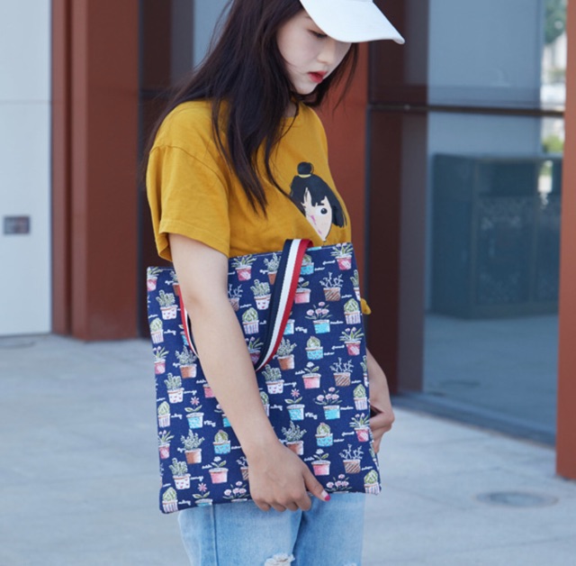 Túi vải hoạ tiêt nhiều màu
