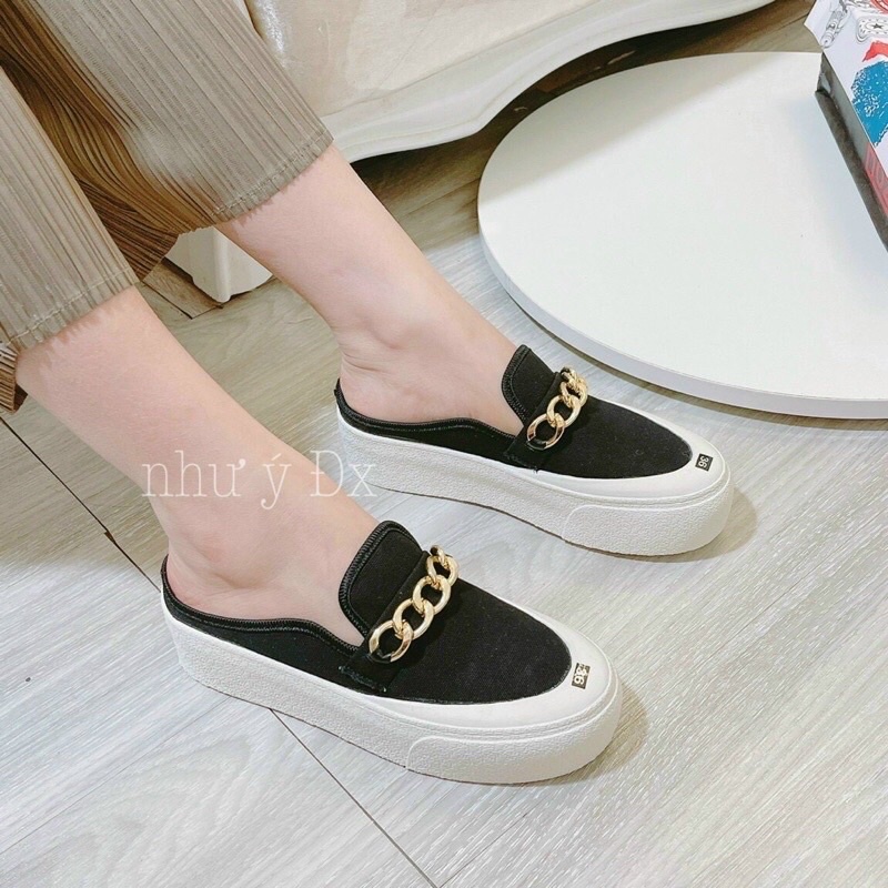 GIÀY SỤC ĐỘN ĐẾ DÁNG CAO DÂY BUỘC Và XíCH PHONG CÁCH HÀN QUỐC S90