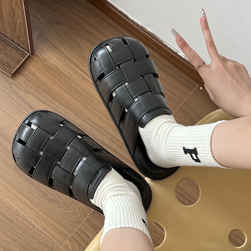 ❣☞❍Dép Bít Mũi Đế Dày Chống Trượt Thời Trang Mùa Hè Cho Nữ
