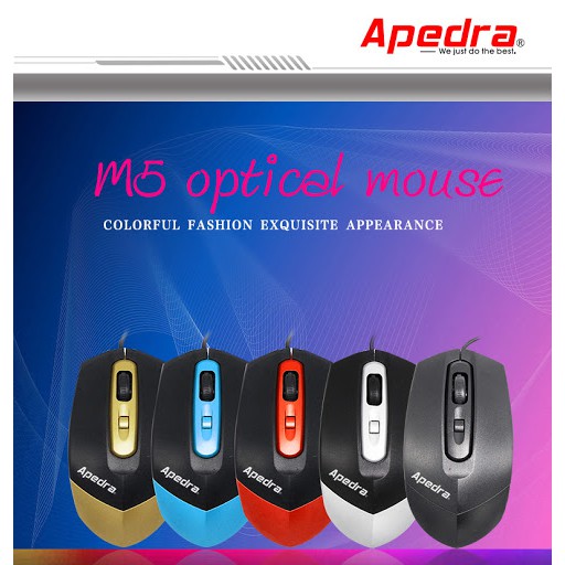 Chuột Mouse có dây APEDRA M5. Dùng cổng USB. Vi Tính Quốc Duy