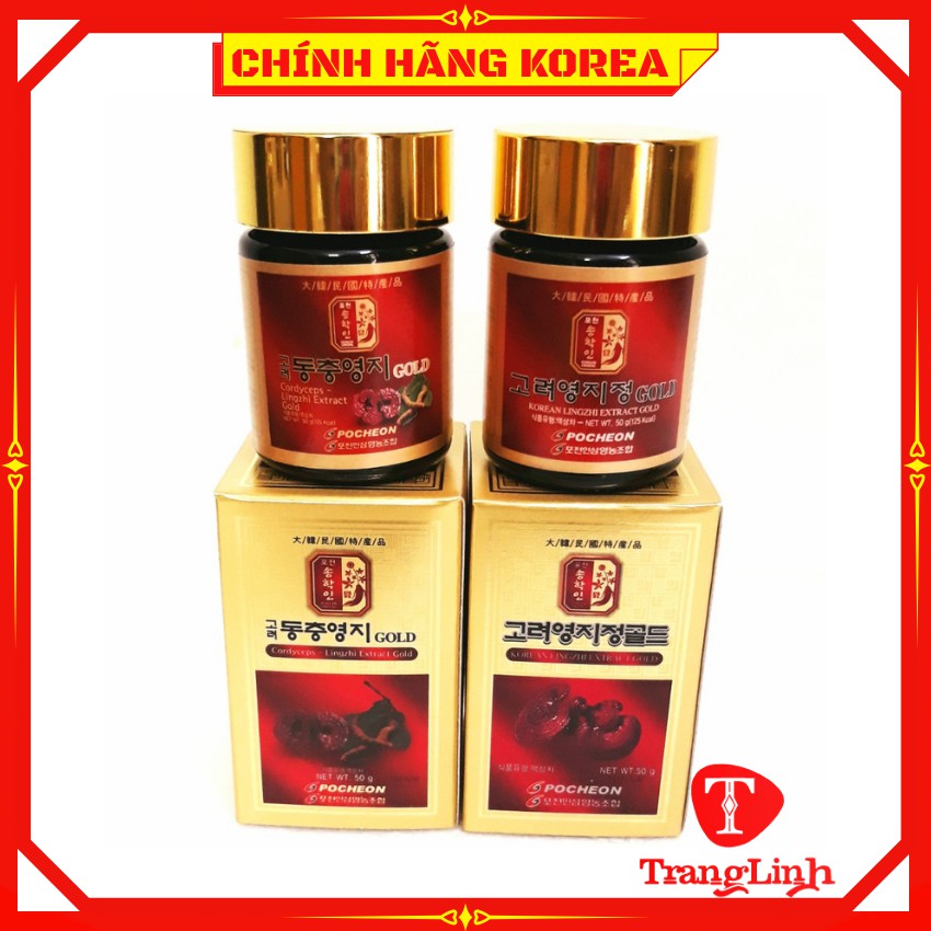 Cao linh chi đông trùng Pocheon chính hãng - Cao linh chi hàn quốc hộp 5 lọ - tranglinhkorea