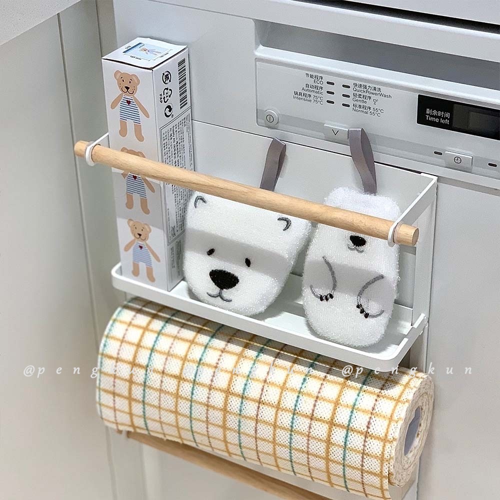 Bộ 2 Miếng Xốp Mềm Dày Dặn Hình Móng Vuốt Gấu Hoạt Hình Có Thể Treo Cho Nhà Bếp