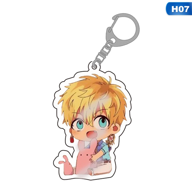 Anime Tate No Yuusha No Nariagari Raphtalia Fillo Cute Double Side Acrylic Keychain Cartoon Figure Pendants Key Rings