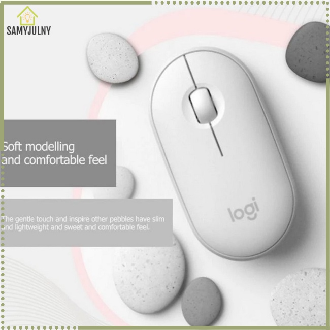 Chuột Bluetooth Không Dây Famyjulny Logitech Pebble M350 5.2 + 2.4G