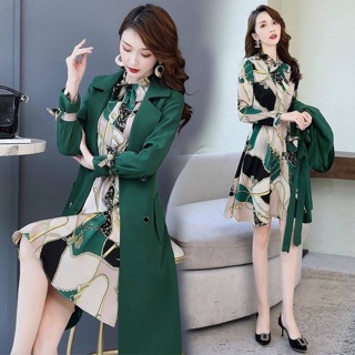 Set vay và áo khoác măng tô quá đẹp