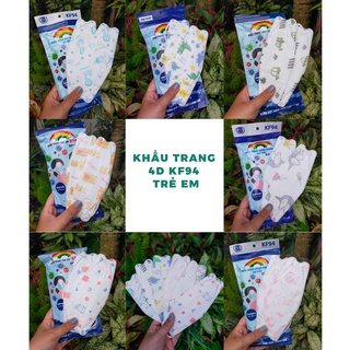 1 thùng 300 cái khẩu trang trẻ em kids 4d kf94 tc hàn quốc an toàn, kháng khuẩn
