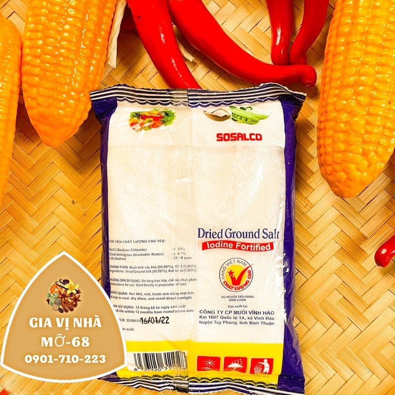 Muối tinh sấy  gói 500gr-1kg